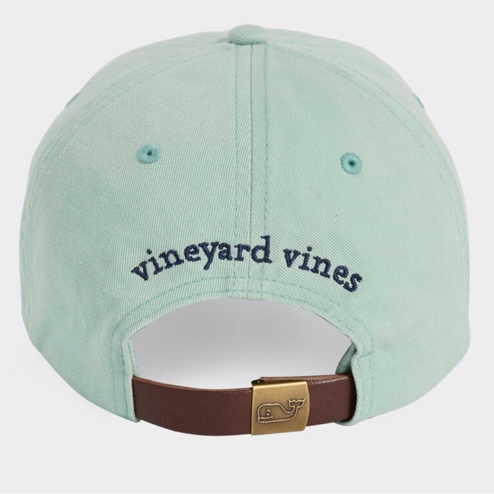 Vineyard Vines Light Green Baseball Cap Leather Strap